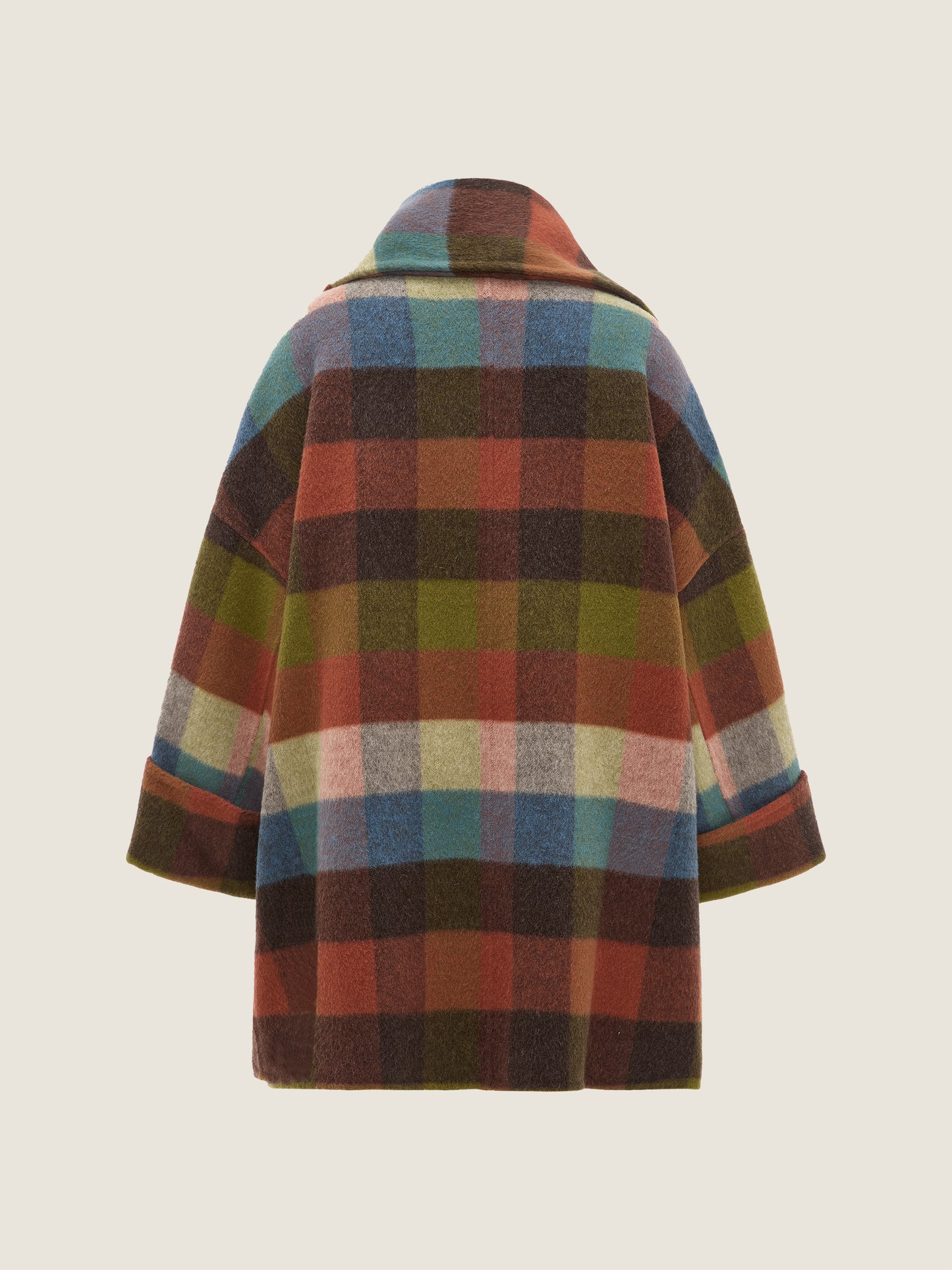 Check Coat with Scarf M31N