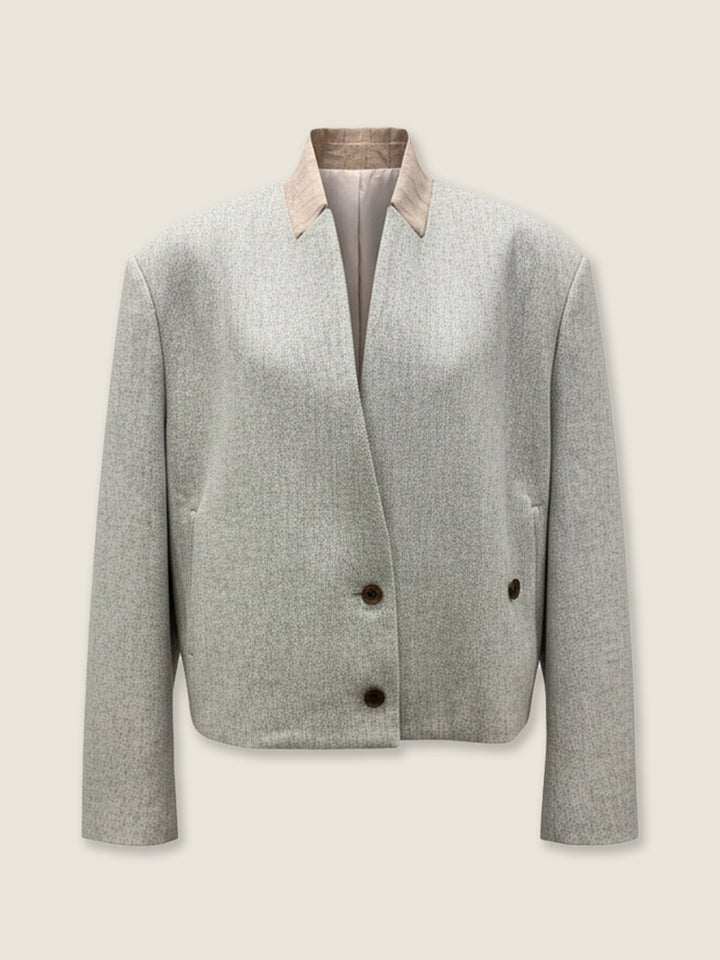 Structured Suit V Neck Jacket M31N