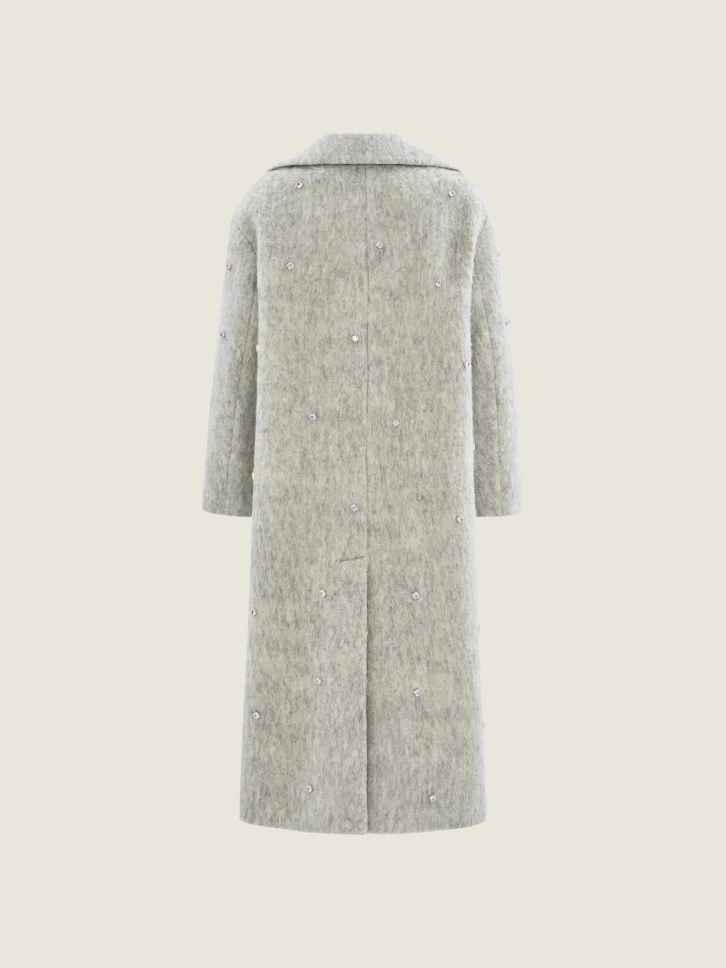 Embellished Wool Double-Breasted Coat