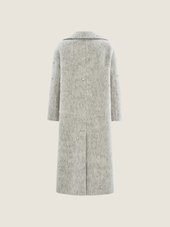 Embellished Wool Double-Breasted Coat