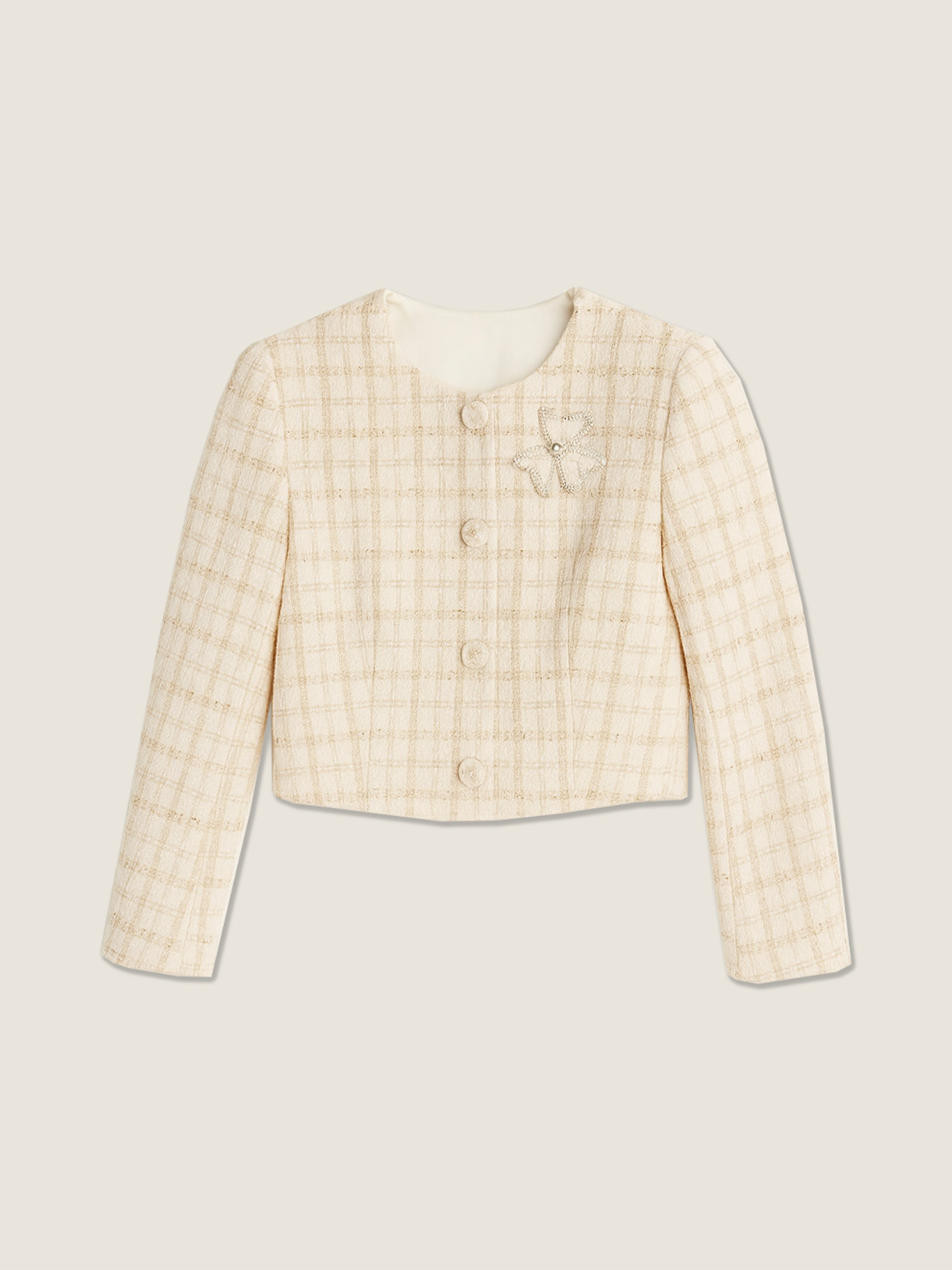 Tweed Jacket And Skirt Set M31N