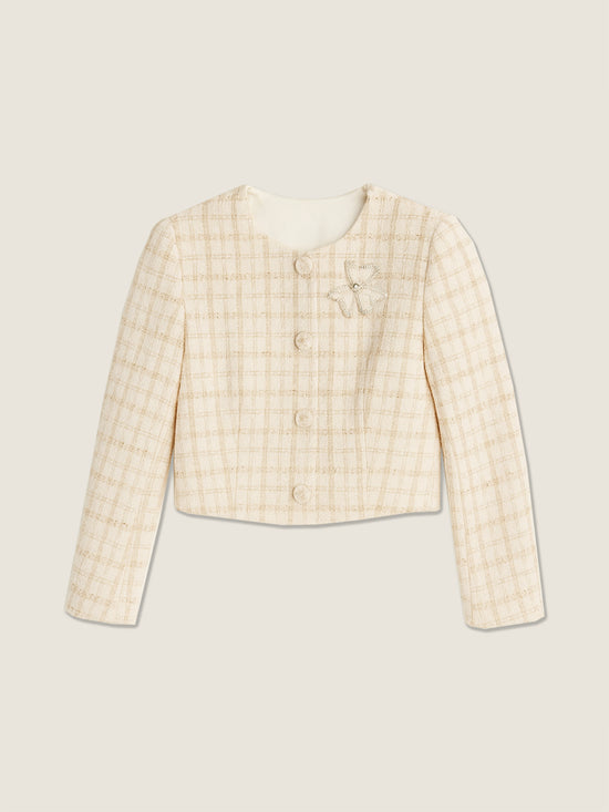 Tweed Jacket And Skirt Set M31N