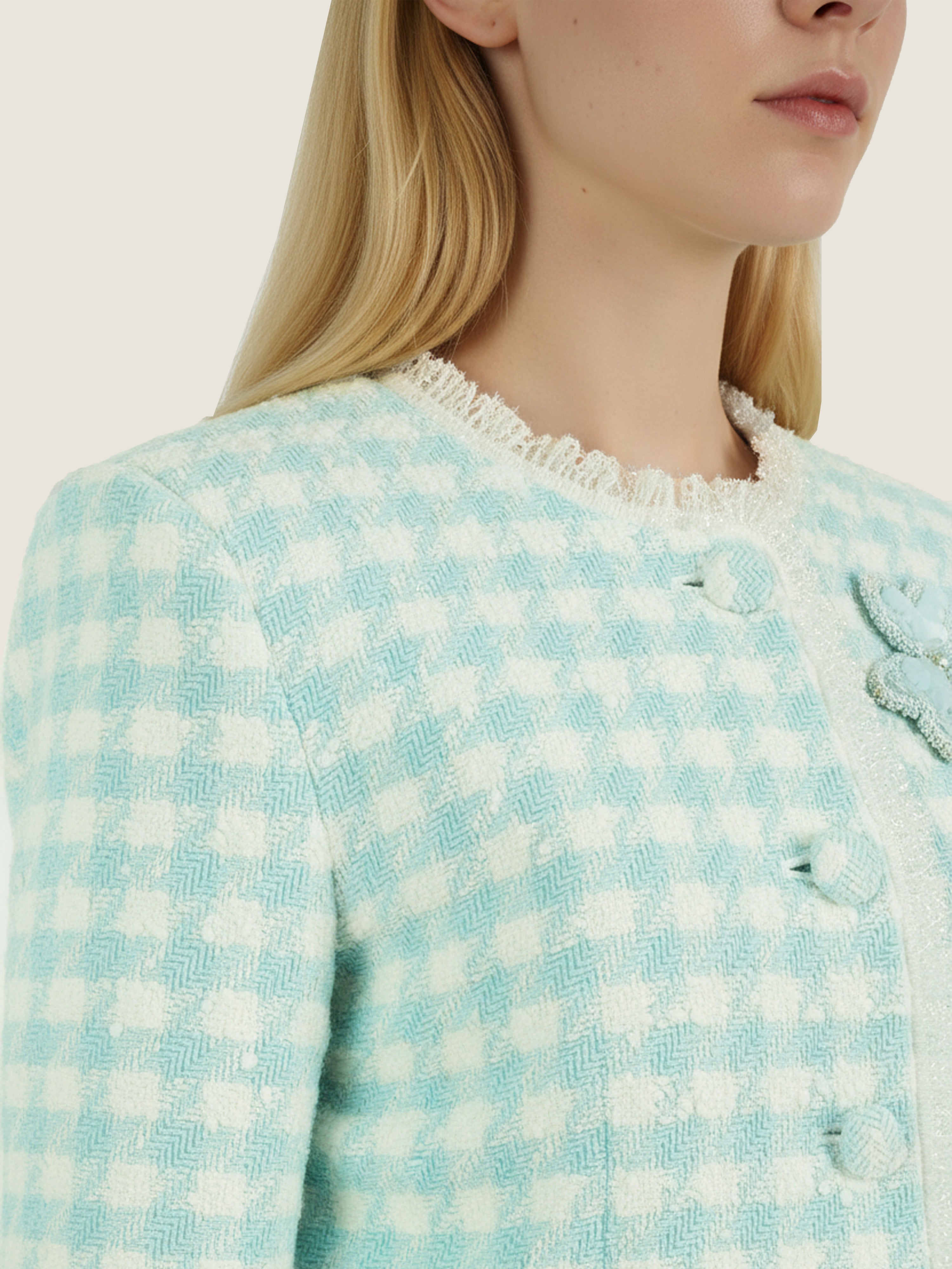 Tweed Jacket And Skirt Set M31N