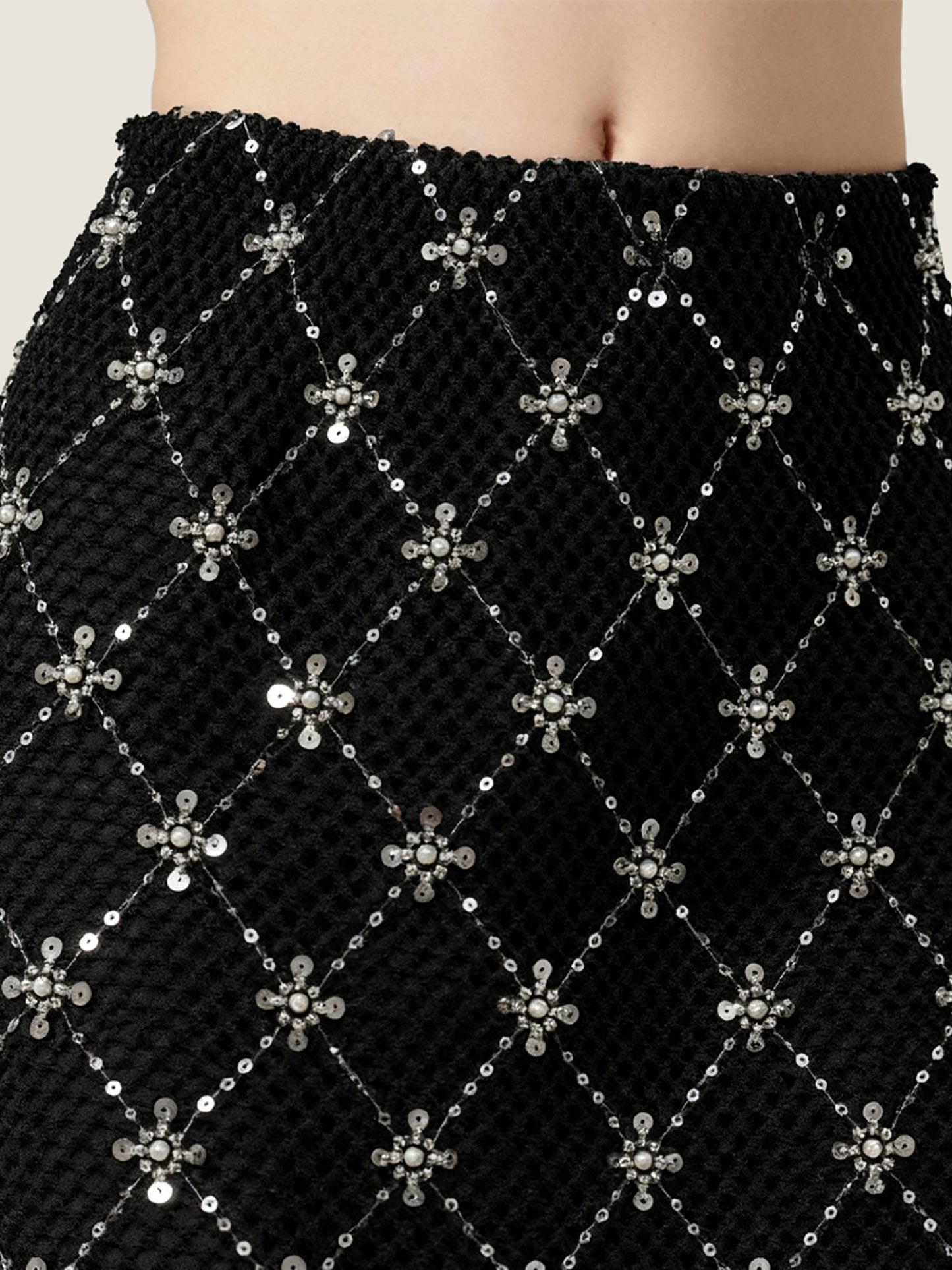 Embroidered Tweed Jacket and Matching Midi Skirt M31N