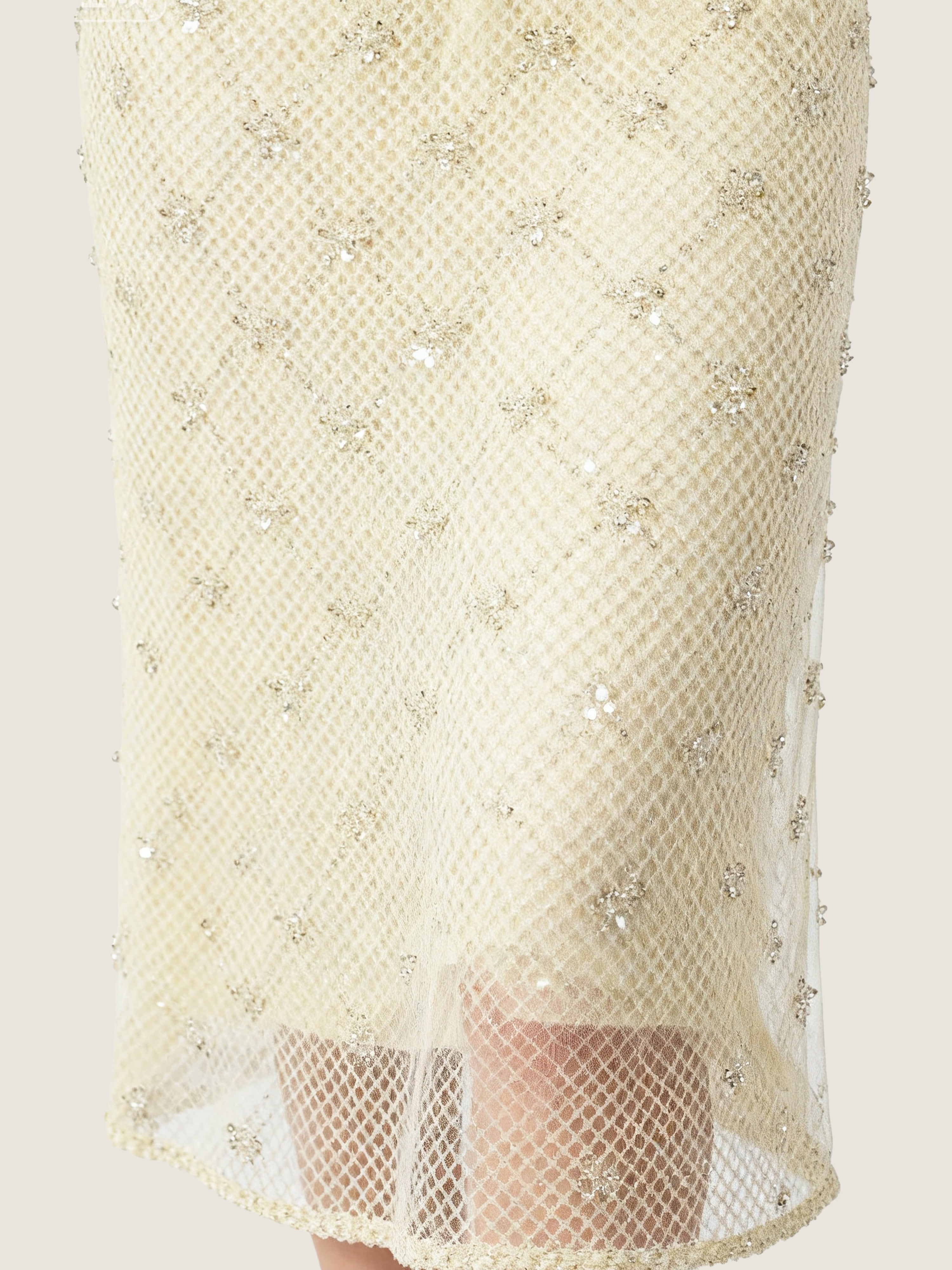 Embroidered Tweed Jacket and Matching Midi Skirt M31N