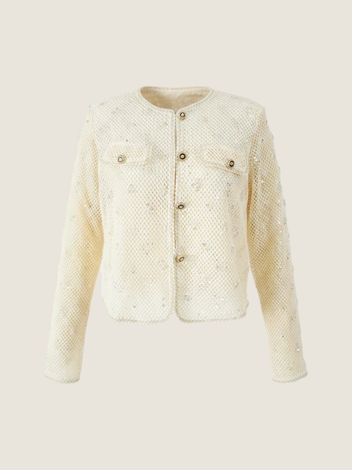 Embroidered Tweed Jacket and Matching Midi Skirt M31N