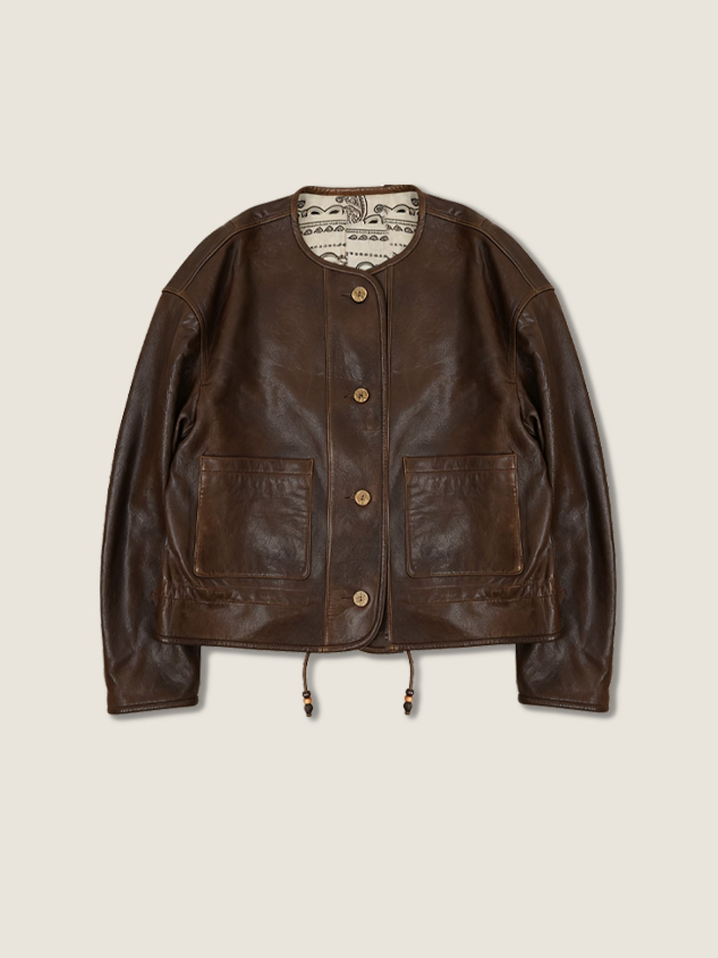 Lambskin Crew-Neck Jacket M31N