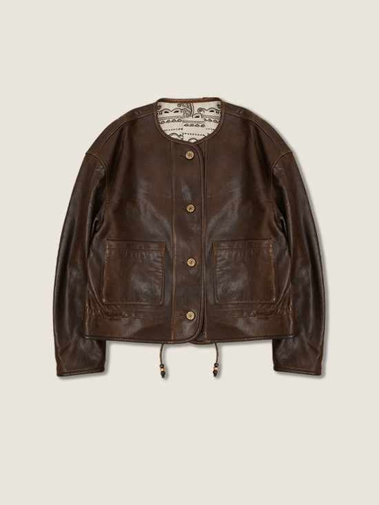 Lambskin Crew-Neck Jacket M31N