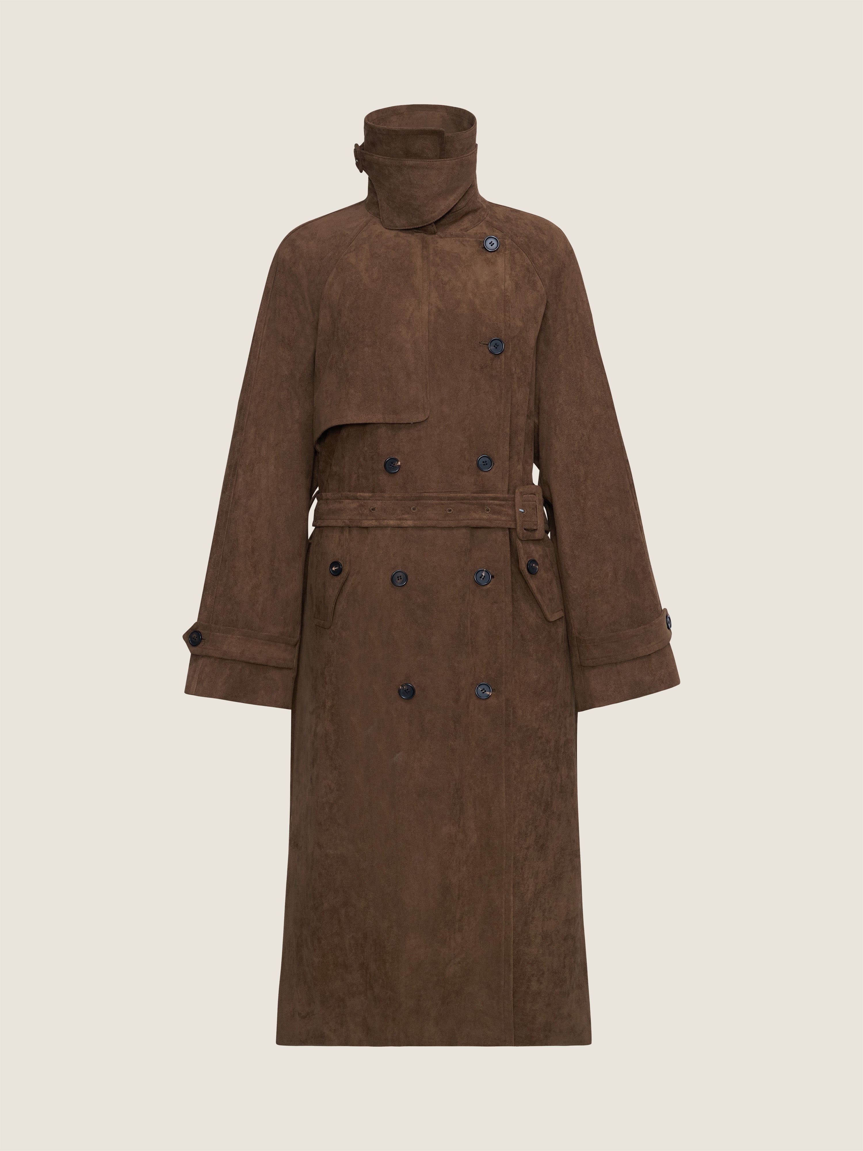 Double Breasted Belted Trench Coat M31N