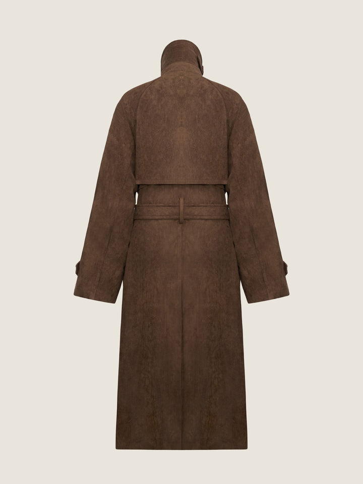 Double Breasted Belted Trench Coat M31N