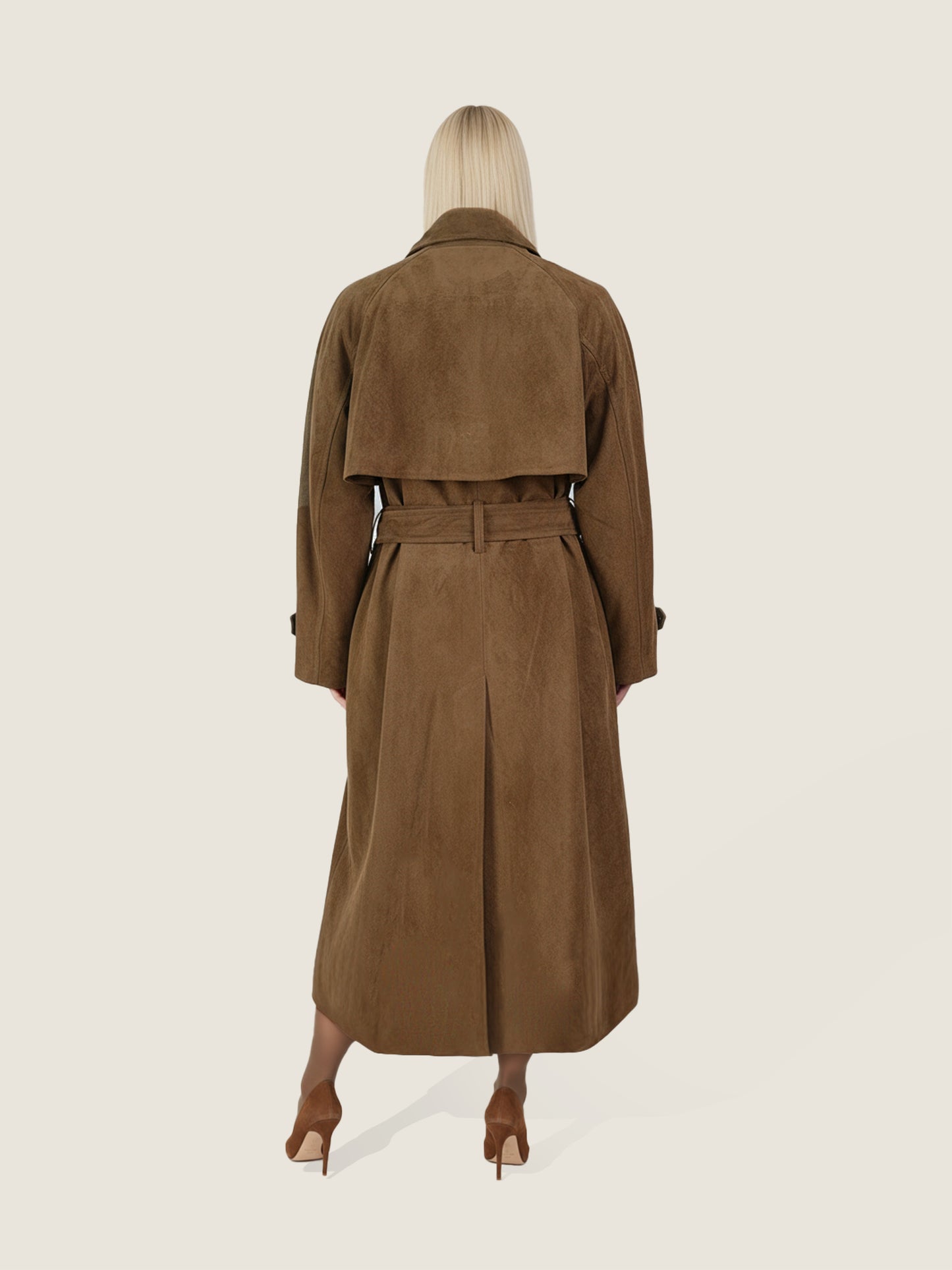 Double Breasted Belted Trench Coat M31N