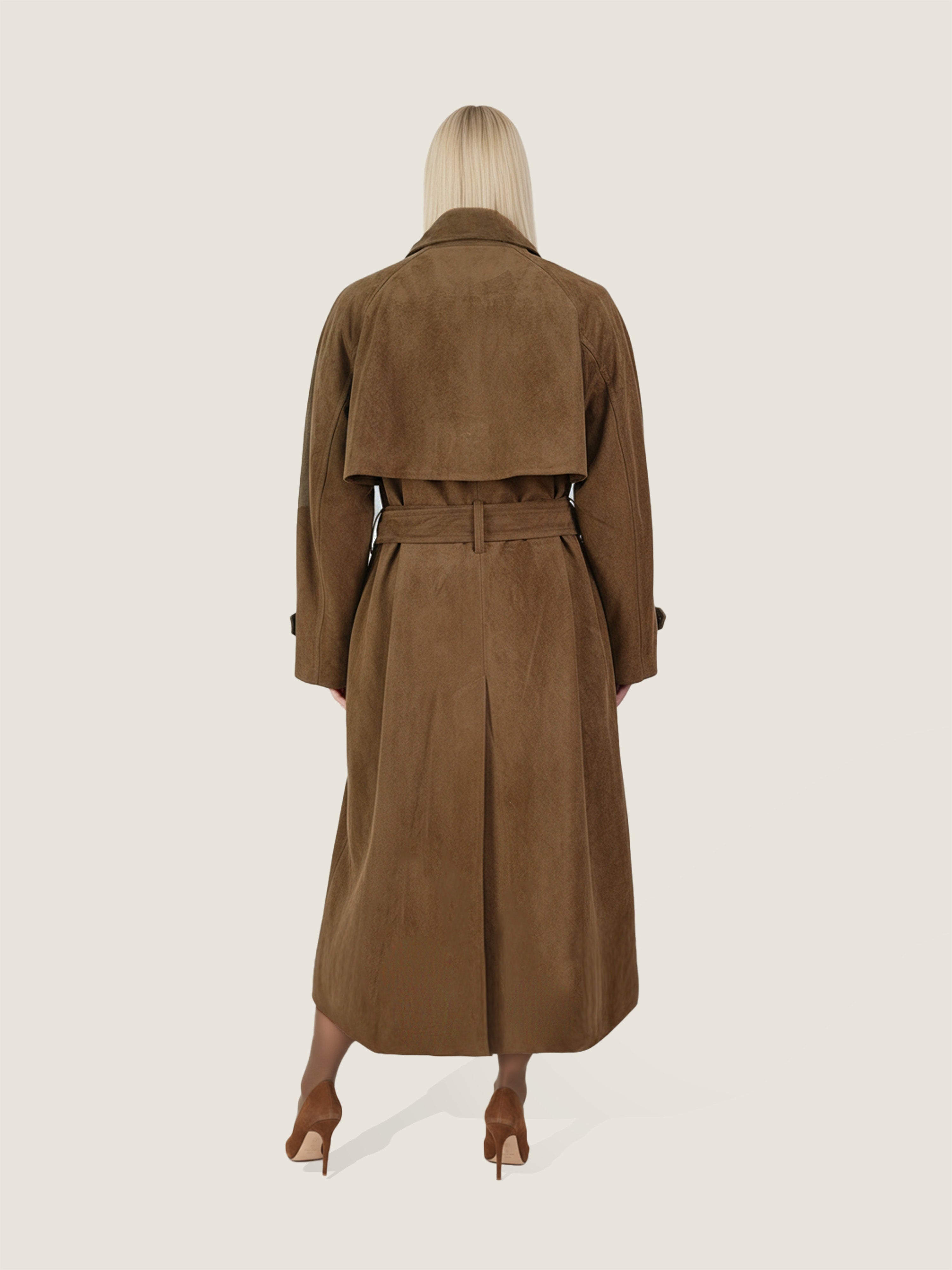 Double Breasted Belted Trench Coat M31N