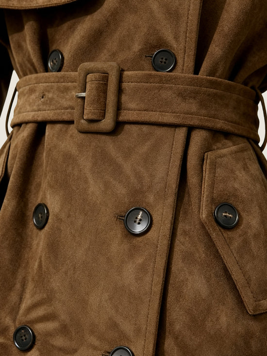 Double Breasted Belted Trench Coat M31N