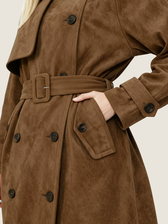 Double Breasted Belted Trench Coat M31N