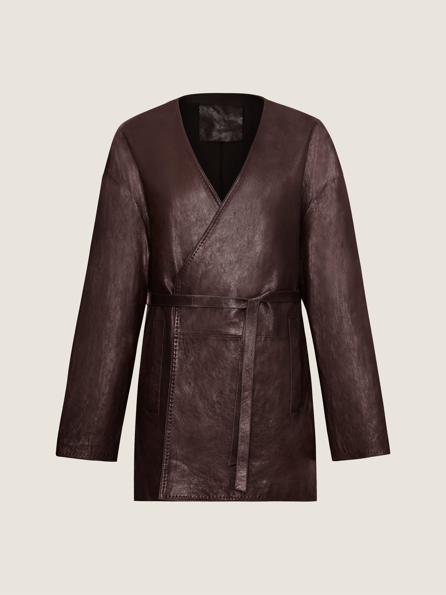 Lambskin Wrap Belt Jacket M31N