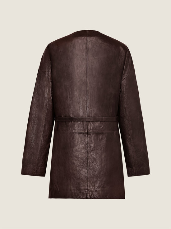 Lambskin Wrap Belt Jacket M31N