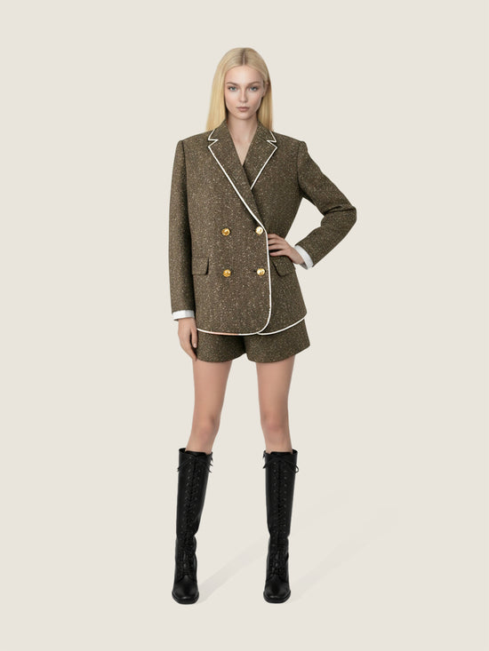 Mélange Trimmed Tailoring Set M31N