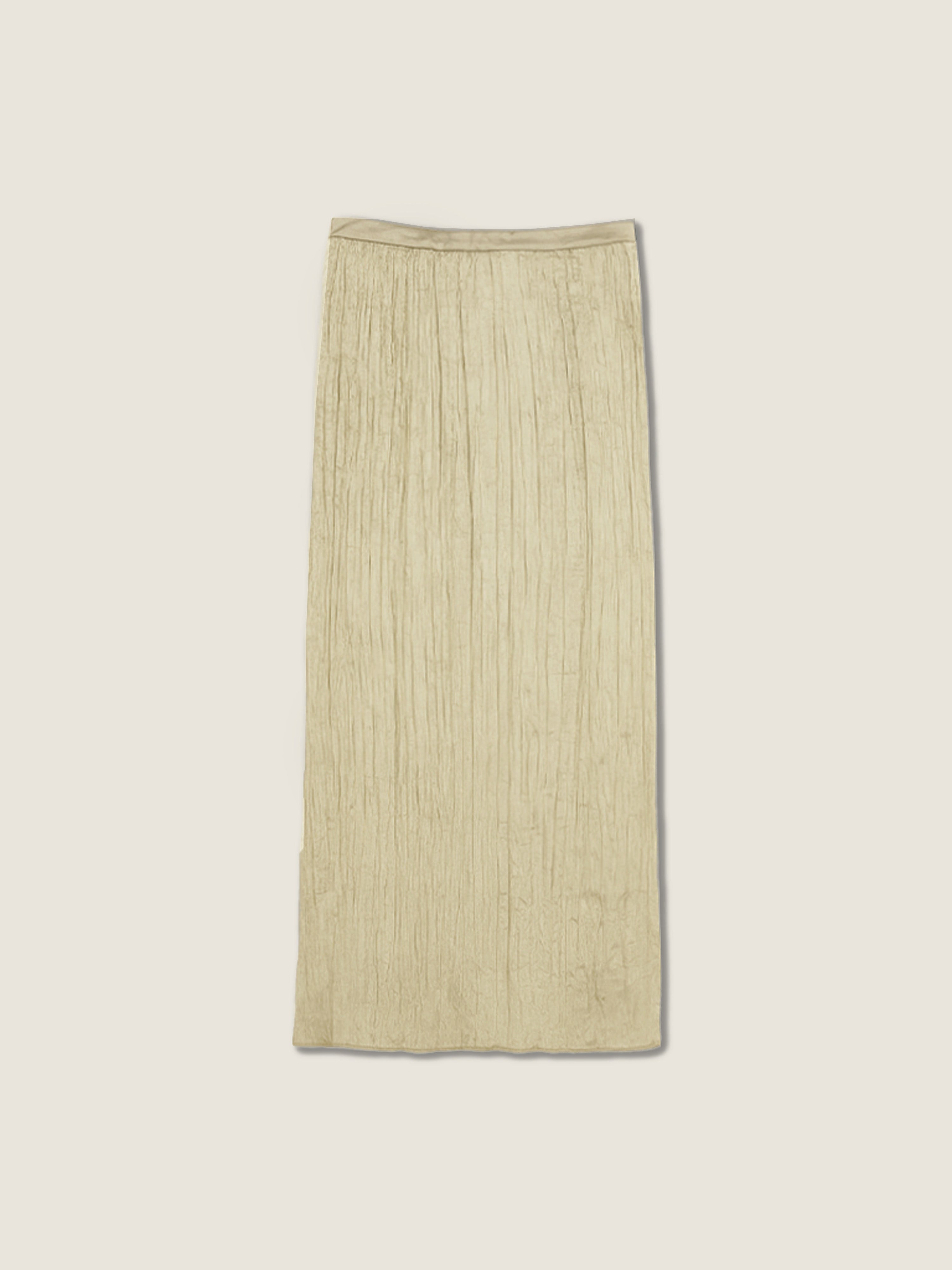 Plissé Gold Vest and Maxi Skirt Set M31N