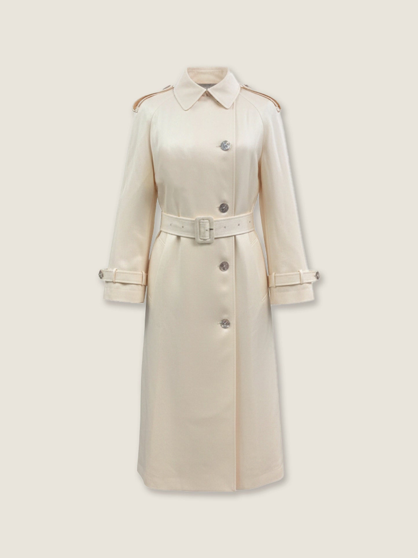 Belted Trench Coat With Sleeve Detail M31N