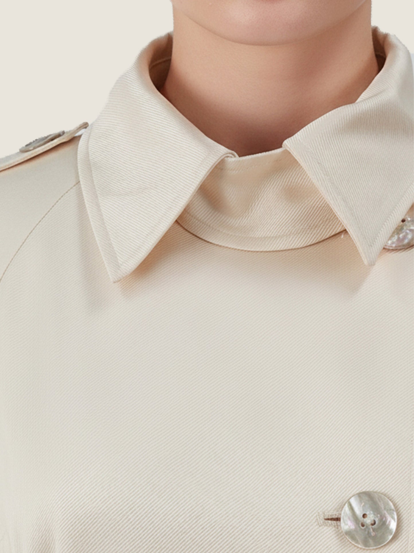 Belted Trench Coat With Sleeve Detail M31N