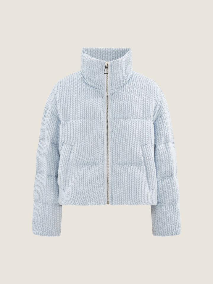 Frost Blue Chevron Down Jacket