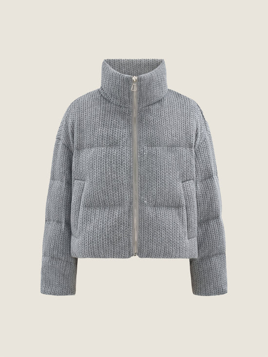 Frost Blue Chevron Down Jacket