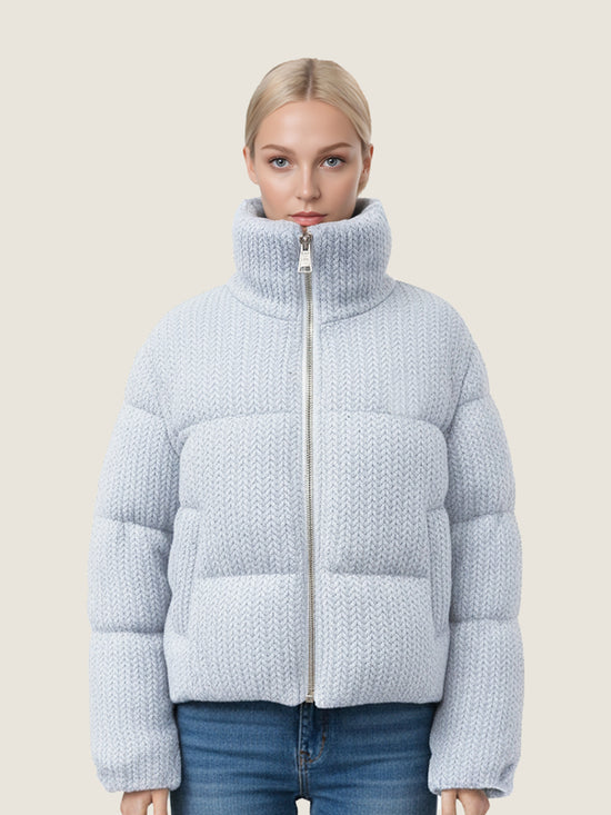 Frost Blue Chevron Down Jacket