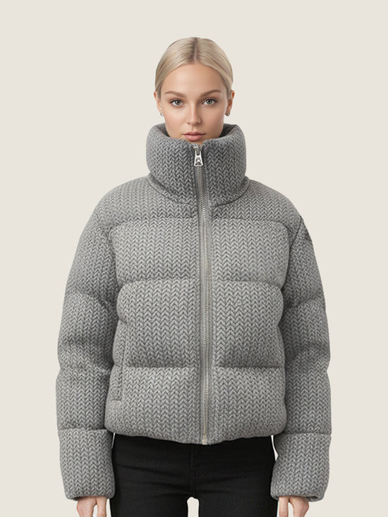 Frost Blue Chevron Down Jacket