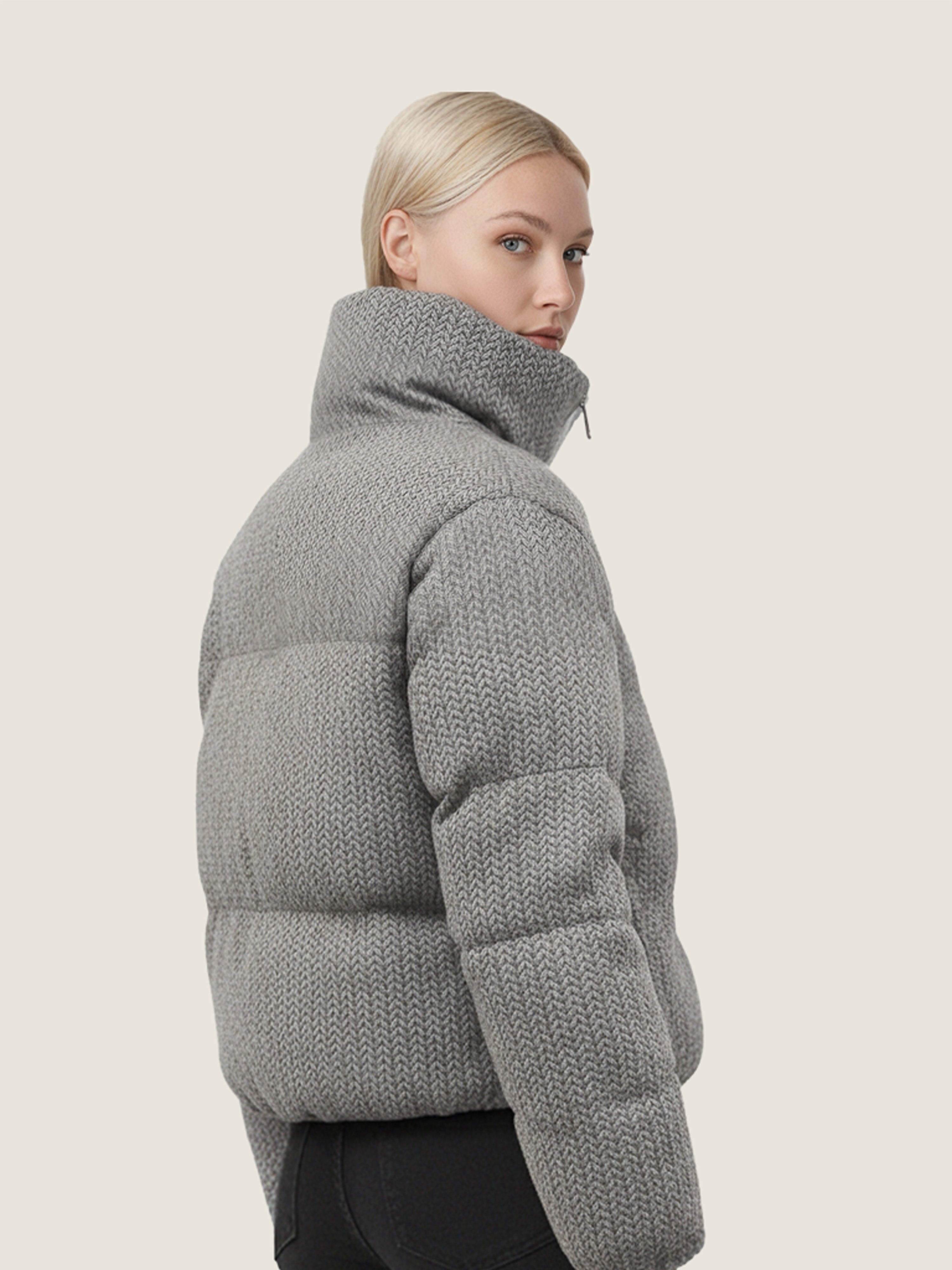 Frost Blue Chevron Down Jacket