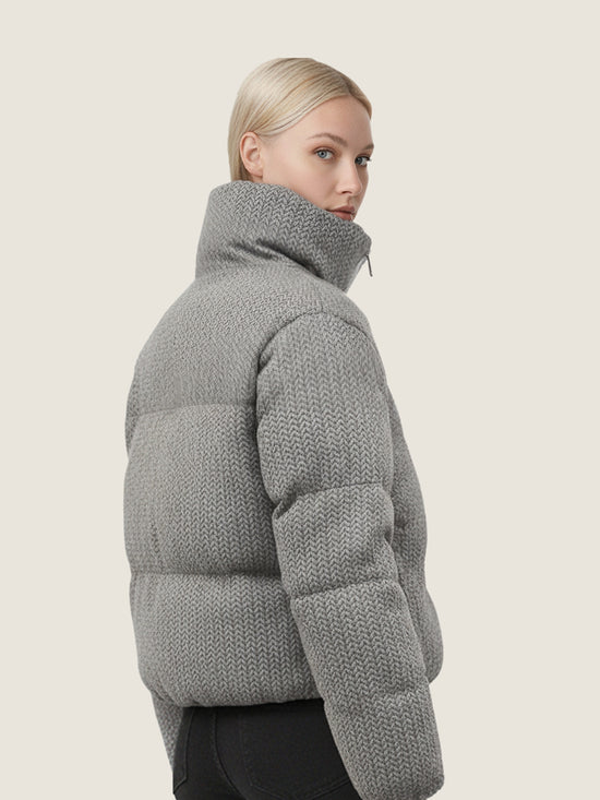 Frost Blue Chevron Down Jacket