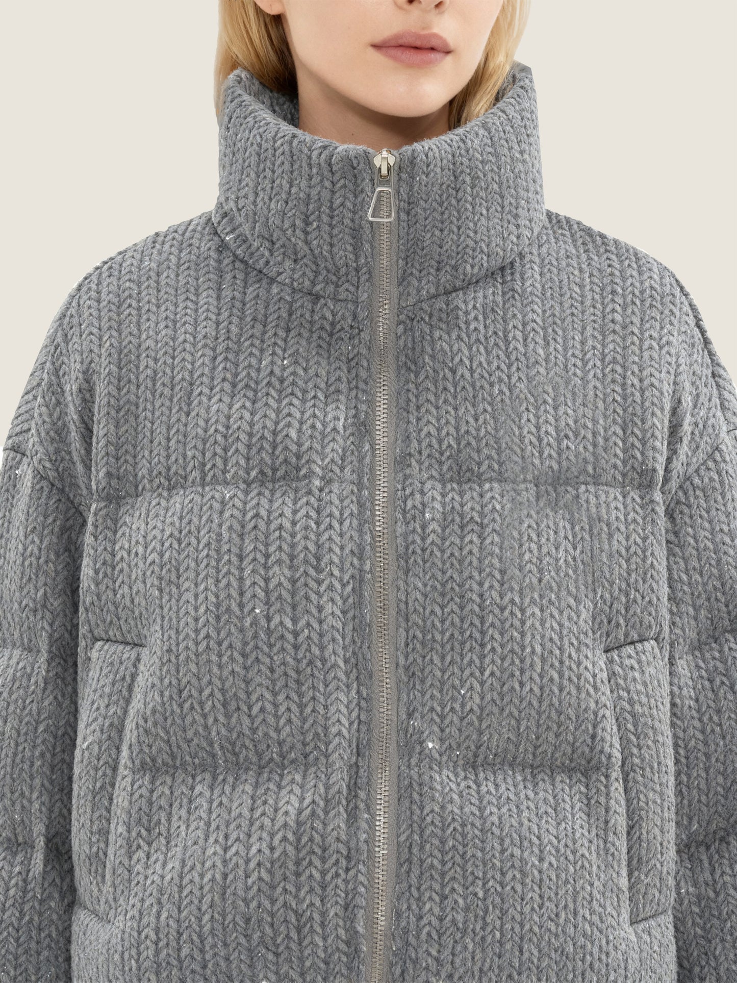 Frost Blue Chevron Down Jacket