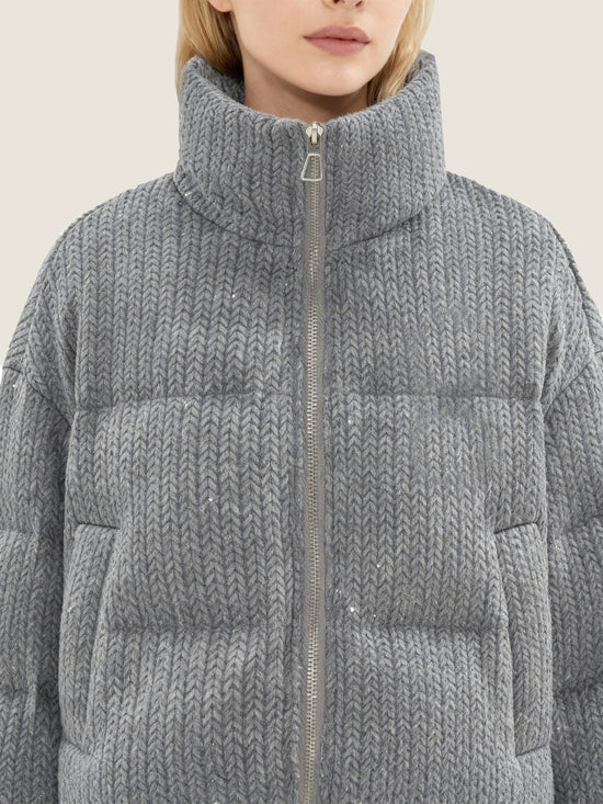 Frost Blue Chevron Down Jacket