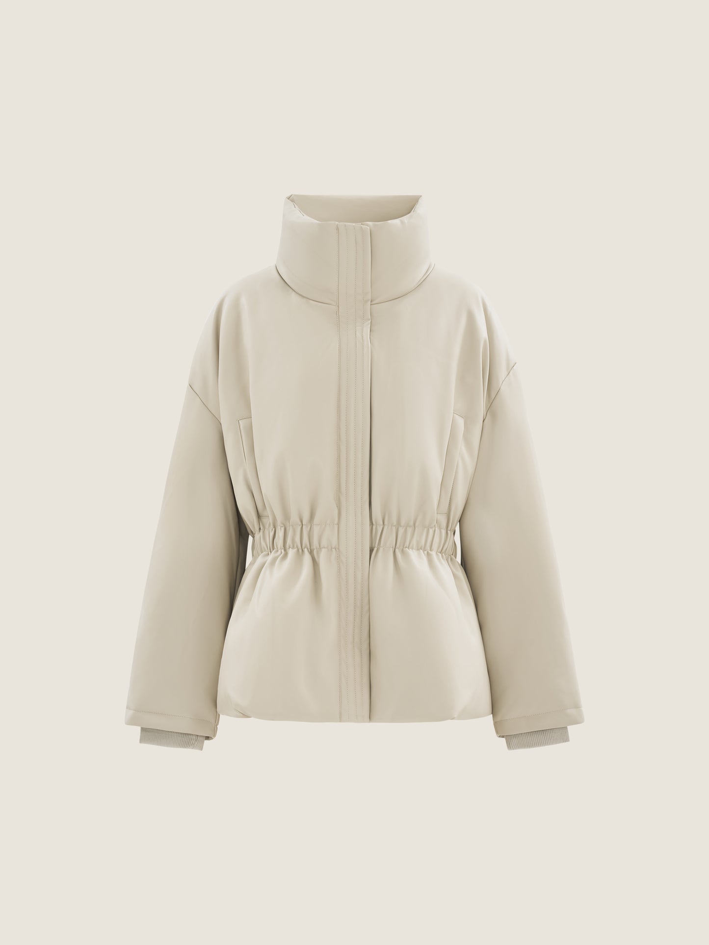 High-Collar Structured Puffer Jacket