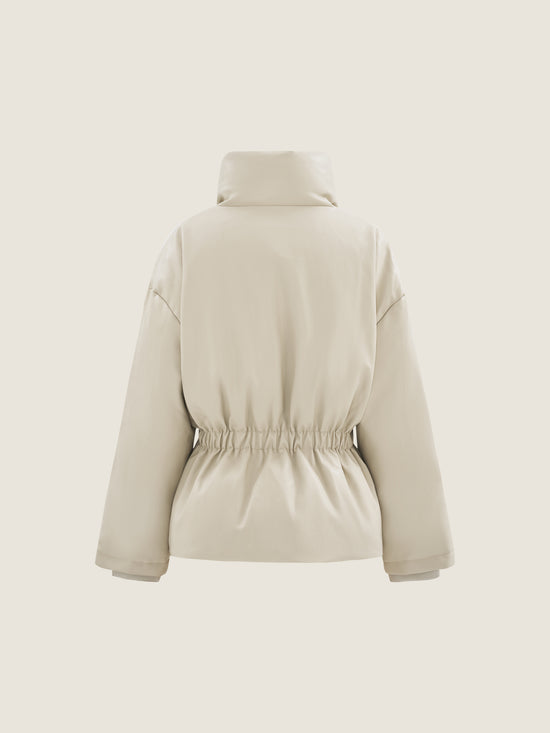 High-Collar Structured Puffer Jacket