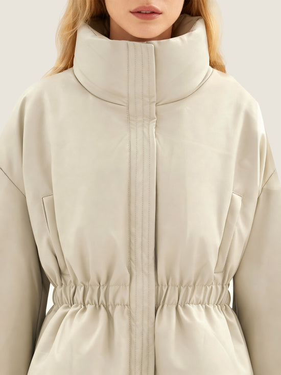 High-Collar Structured Puffer Jacket