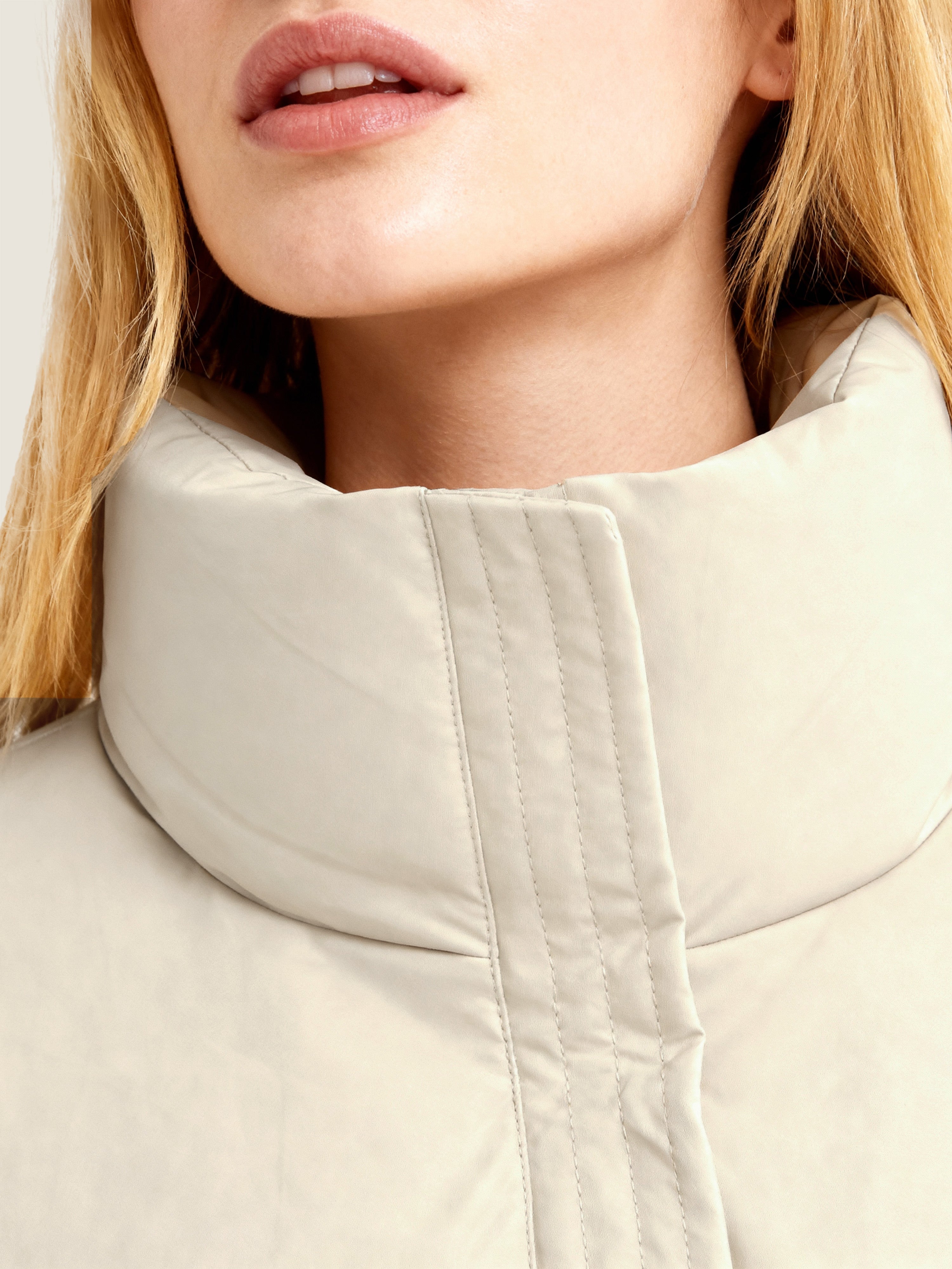 High-Collar Structured Puffer Jacket