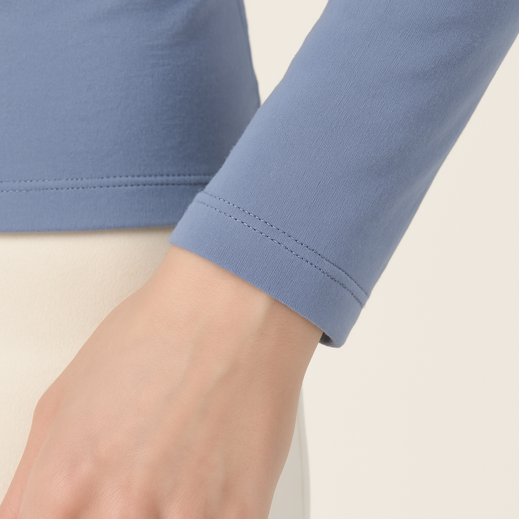 Women's Long Sleeve Ruched Slim Fit Top Casual Stylish T-Shirt A10083