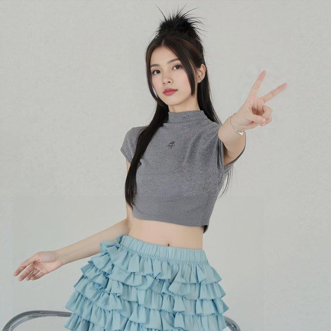 [M31N] Cute layered short skirt, fluffy style, Korean style for women 10070 Cocktail