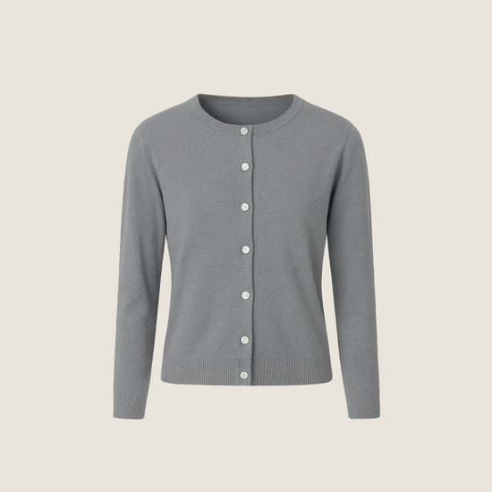 Women's Long Sleeve Knit Cardigan Crew Neck Button Down Casual Sweater A10001