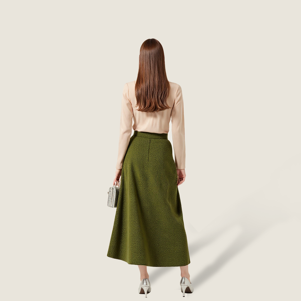 Women's High-Waisted Soft Knit Maxi Skirt A10310
