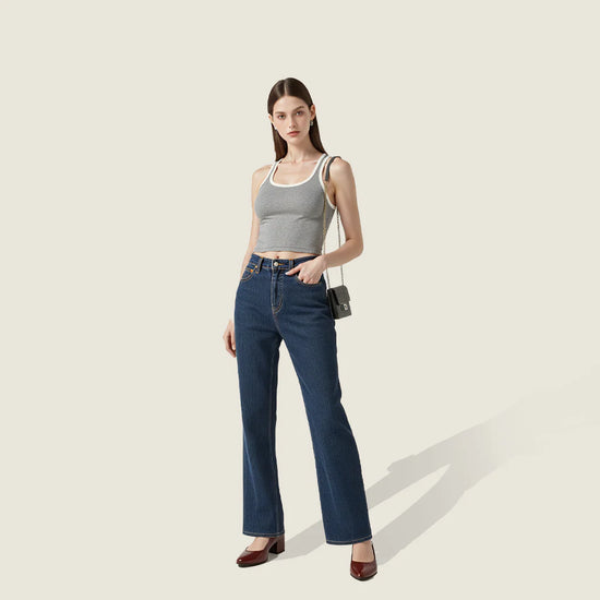 Contrast-Trim Tank Top A10082