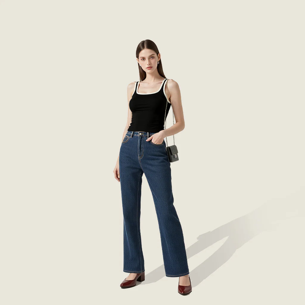 Contrast-Trim Tank Top A10082