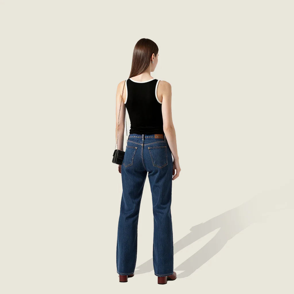 Contrast-Trim Tank Top A10082