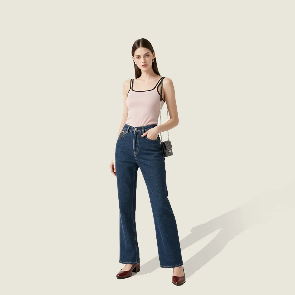 Contrast-Trim Tank Top A10082