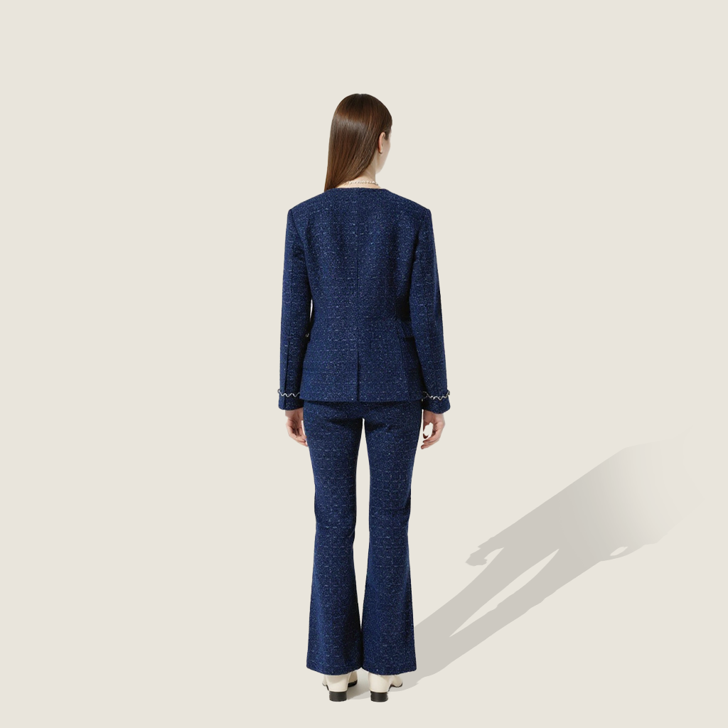 Crew Neck Tweed Two-Piece Set A10301