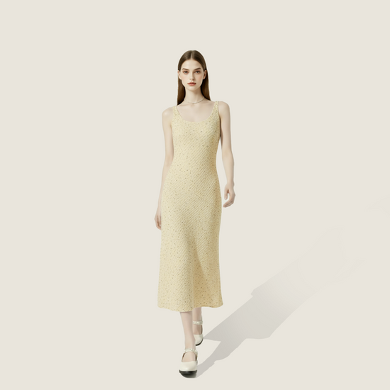 Tweed Suit Midi Dress A10444