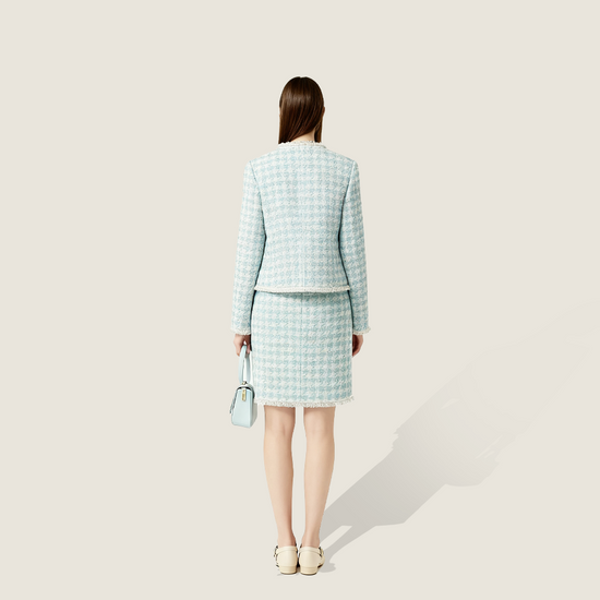 Tweed Jacket And Skirt Set A10390