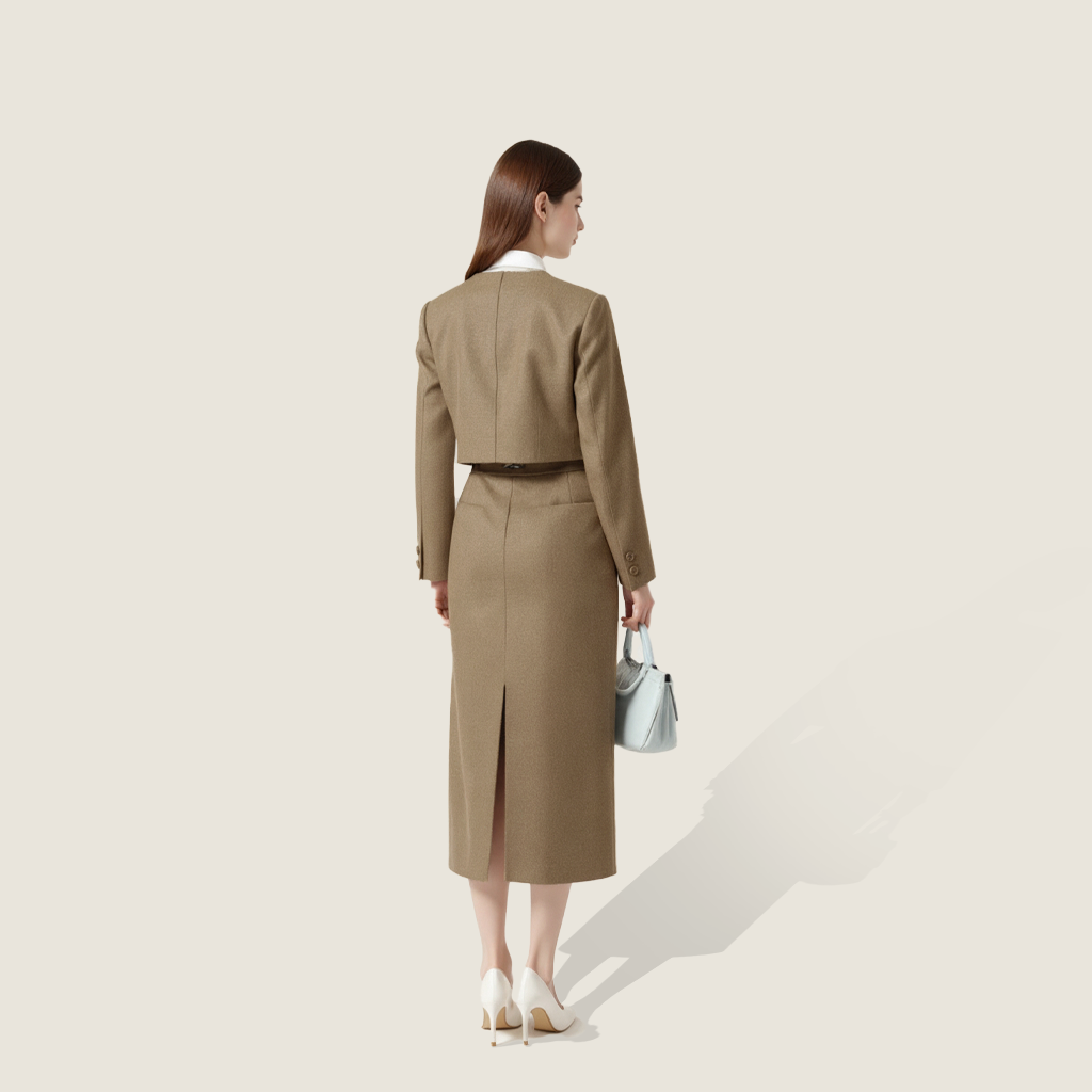 Tailored Linen Suit Set A10438