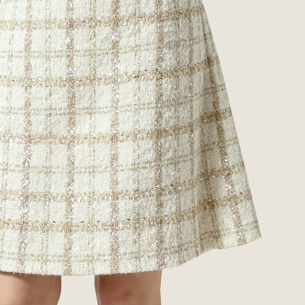 Tweed Jacket And Skirt Set A10390