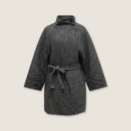 Textured Wrap Coat M31N